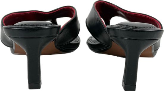 River Island Black Toe Thong Heeled Mules UK 5 EU 38
