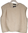 ASOS Cream Borg Gilet UK L