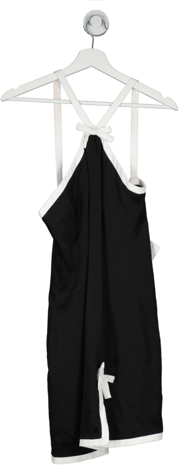 MSGM Black Contrast Trim Mini Dress UK 8