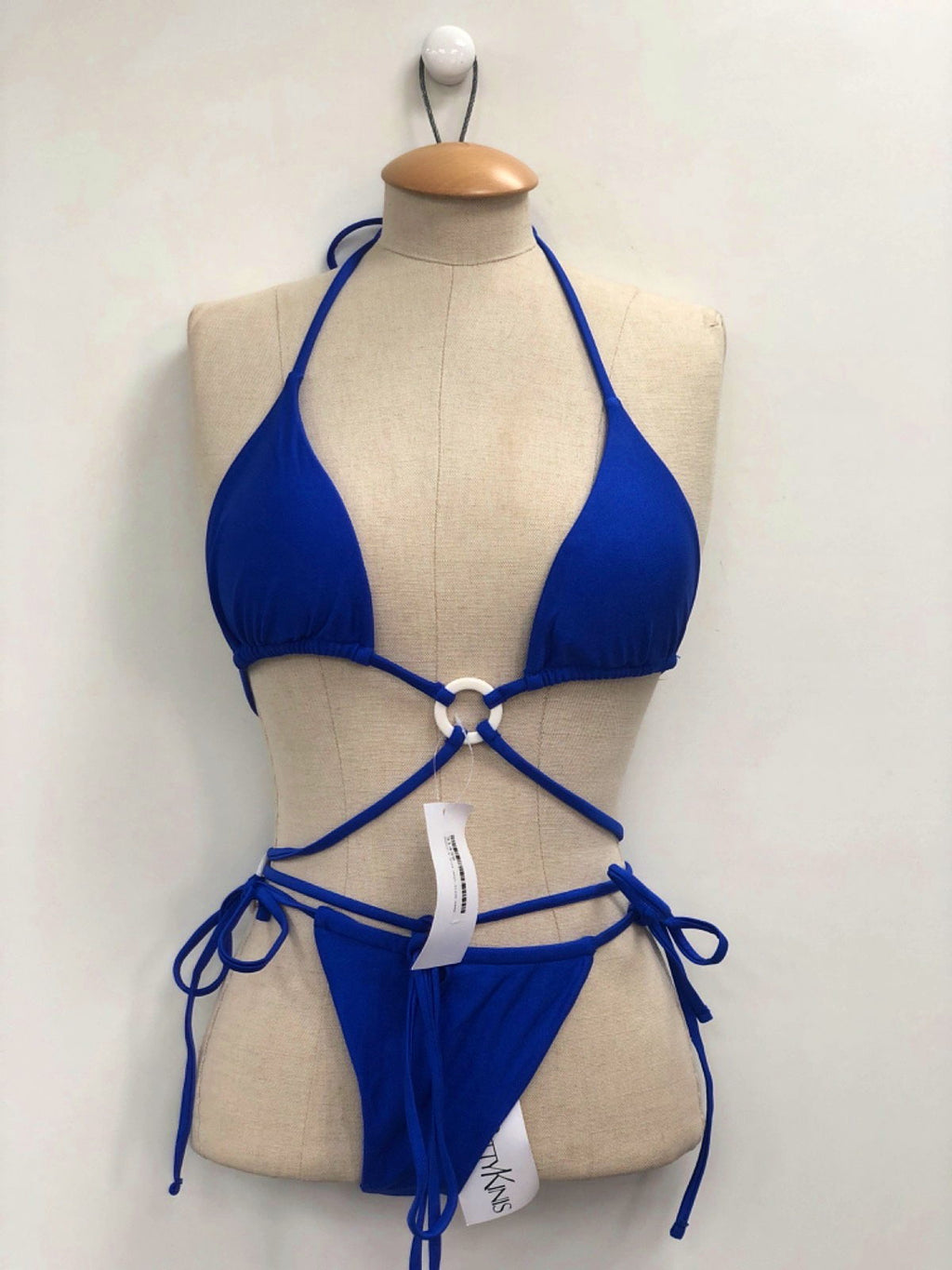 IttyBittyKinins Blue Halter Bikini Set UK L