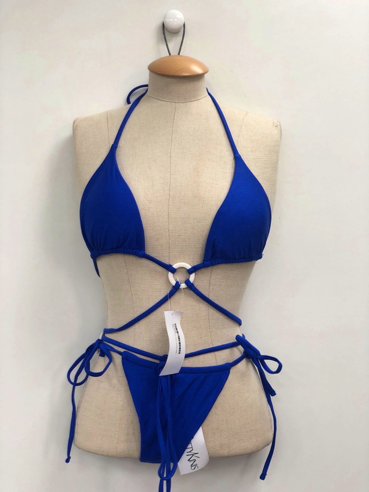 IttyBittyKinins Blue Halter Bikini Set UK L
