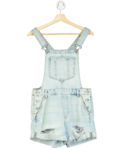 H&M Blue Light Wash Short Dungarees UK 8