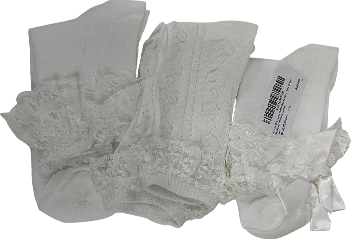 Cream Tyle Dress Socks One Size