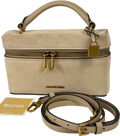 MICHAEL KORS Beige Suede Jana Extra-small Leather Convertible Crossbody Bag