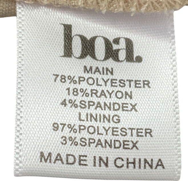 BOA Beige Tailored Bermuda Shorts UK XS