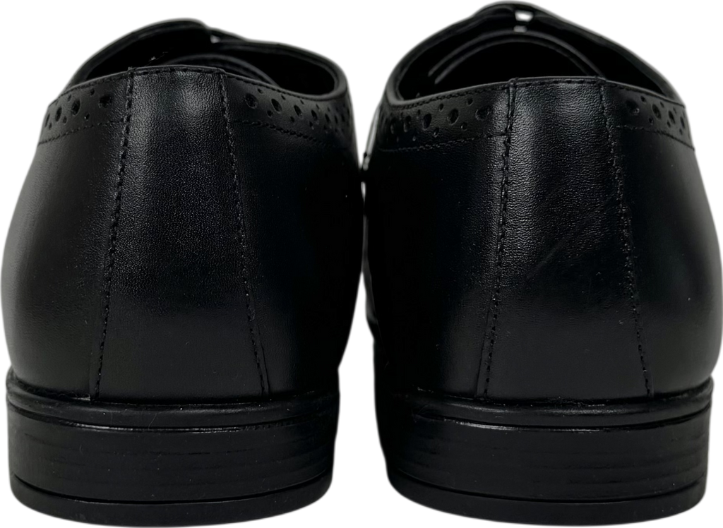 River Island Black Leather Brogue Shoes UK 9 EU 43 👞