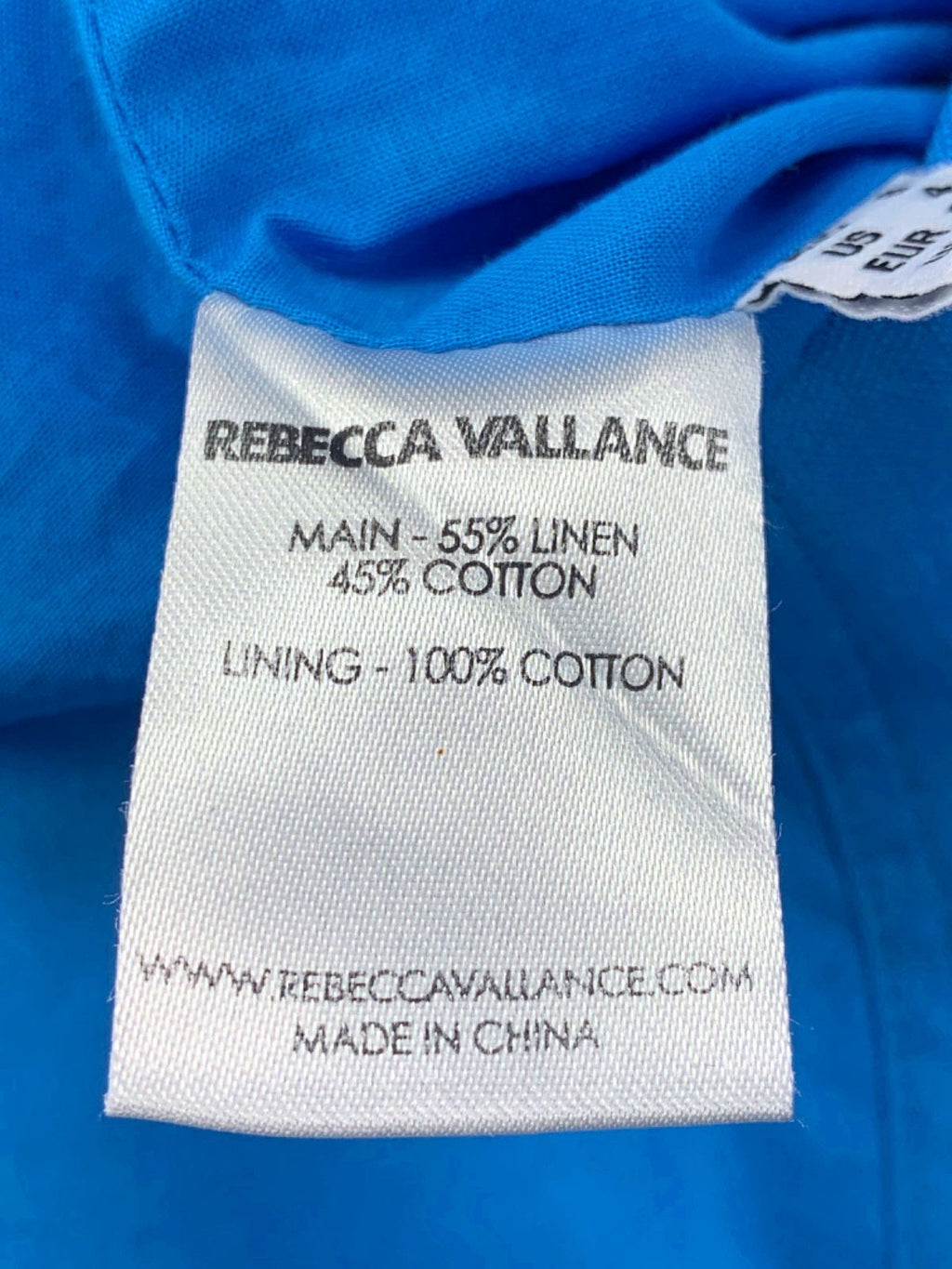 Rebecca Vallance Blue Ruffled Sleeveless Dress UK 8