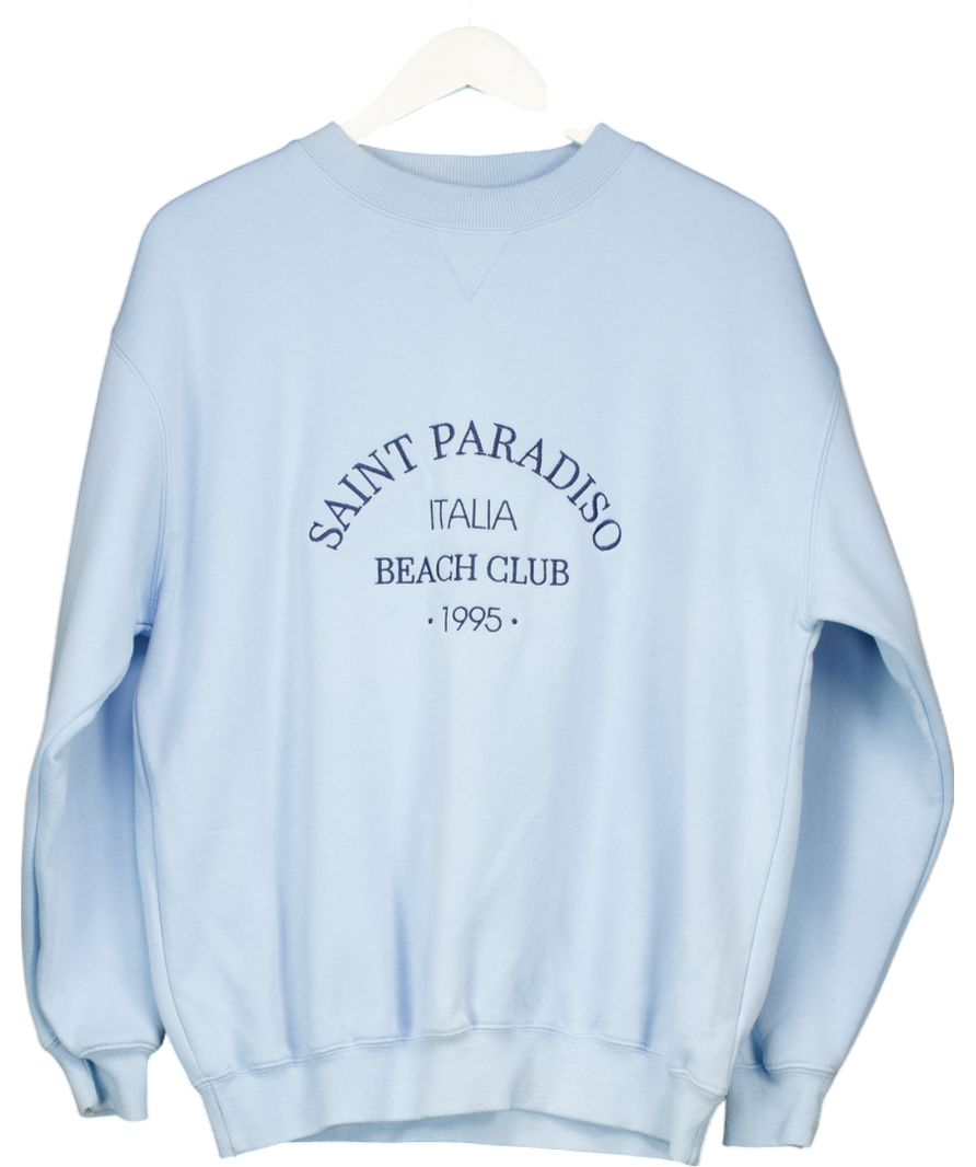 Saint Paradiso Blue Italia Beach Club Crew Neck Jumper UK S