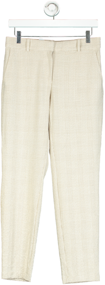 H&M Beige Textured Trousers UK 8