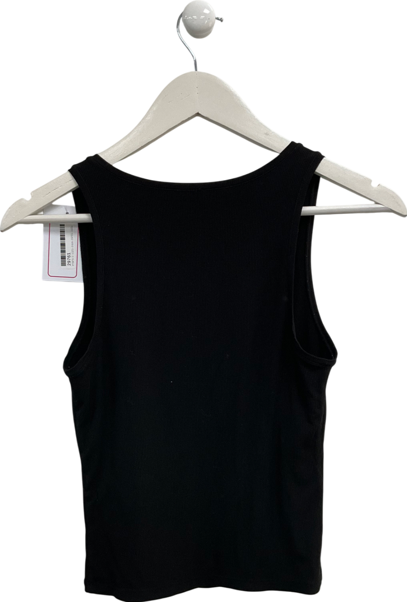 T/ALA Black Ribbed Vest UK S
