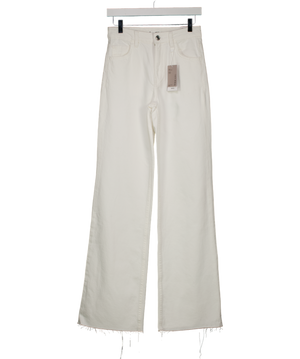 MANGO White Danila Wide Leg High-rise Jeans UK 4
