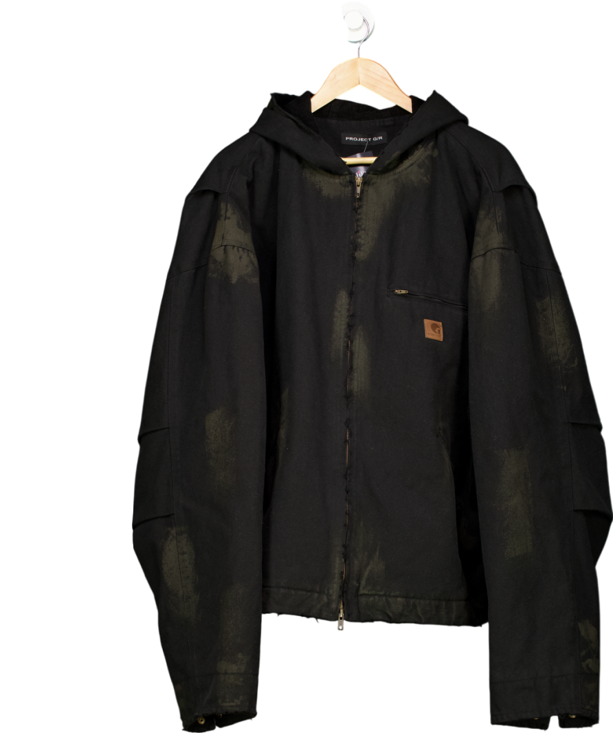 Project GR Black Hooded Worker Jacket UK L
