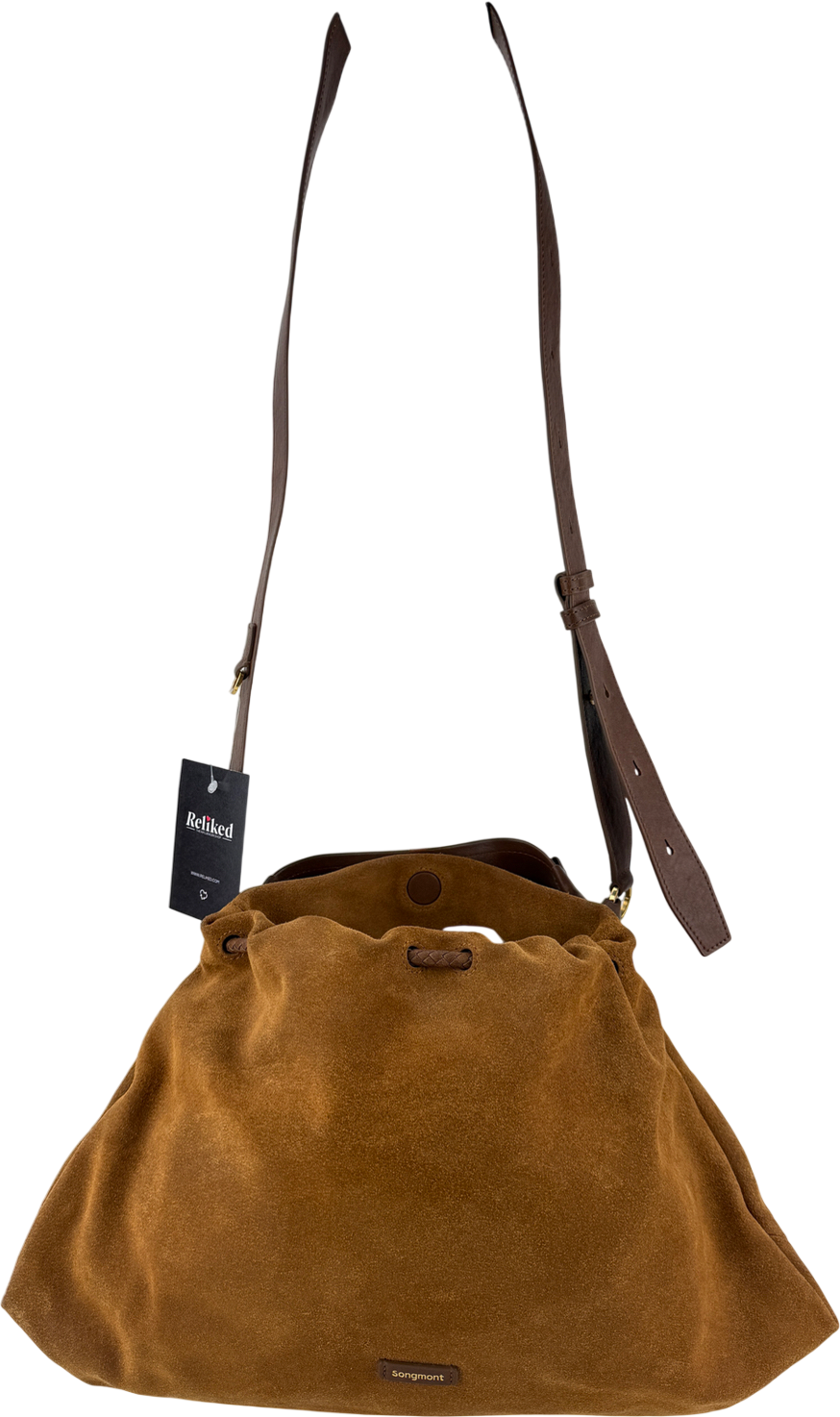 SONGMONT Brown SUEDE Small Gather Bag
