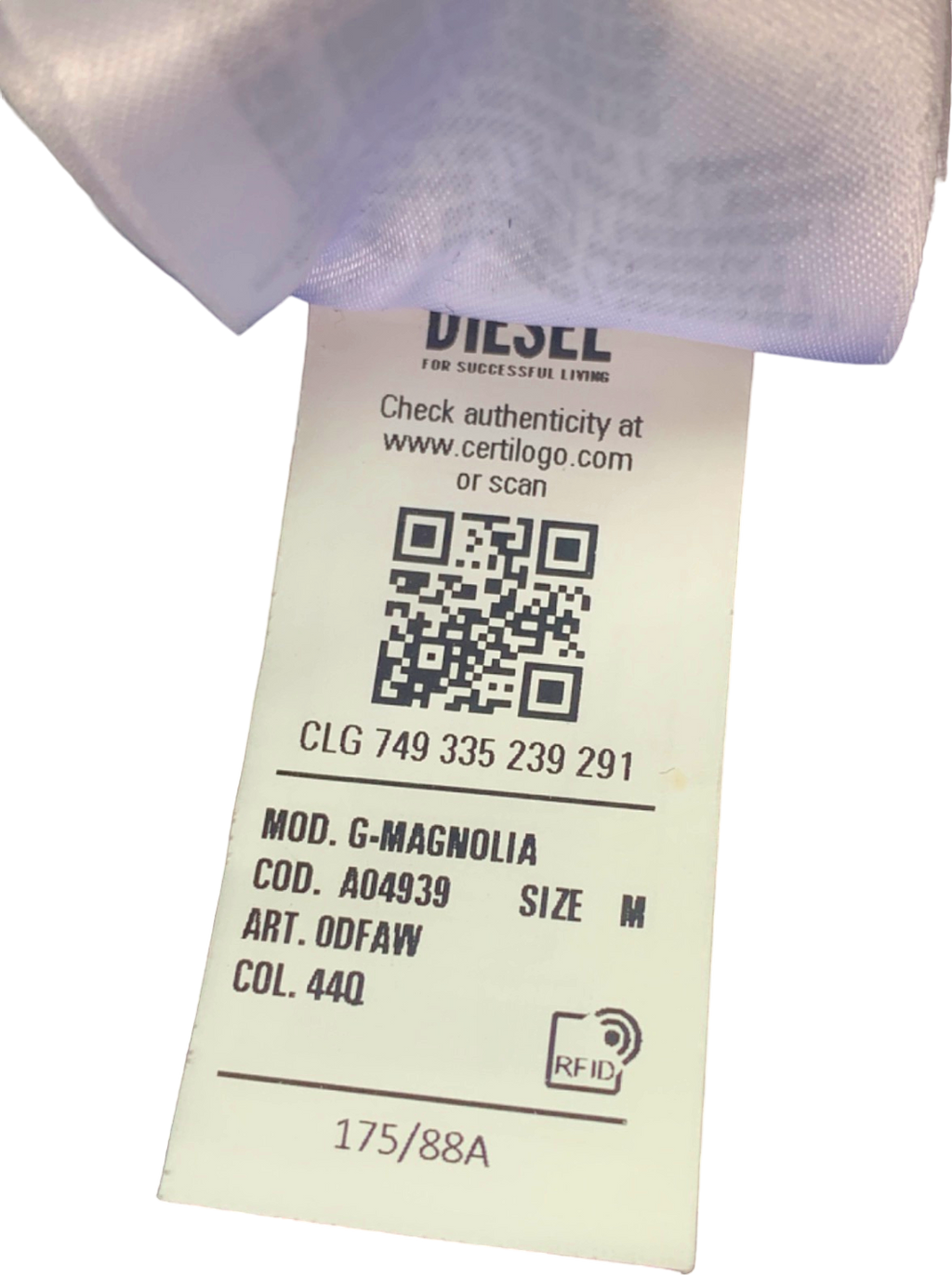 Diesel Red G-Magnolia Coated Jacket UK M