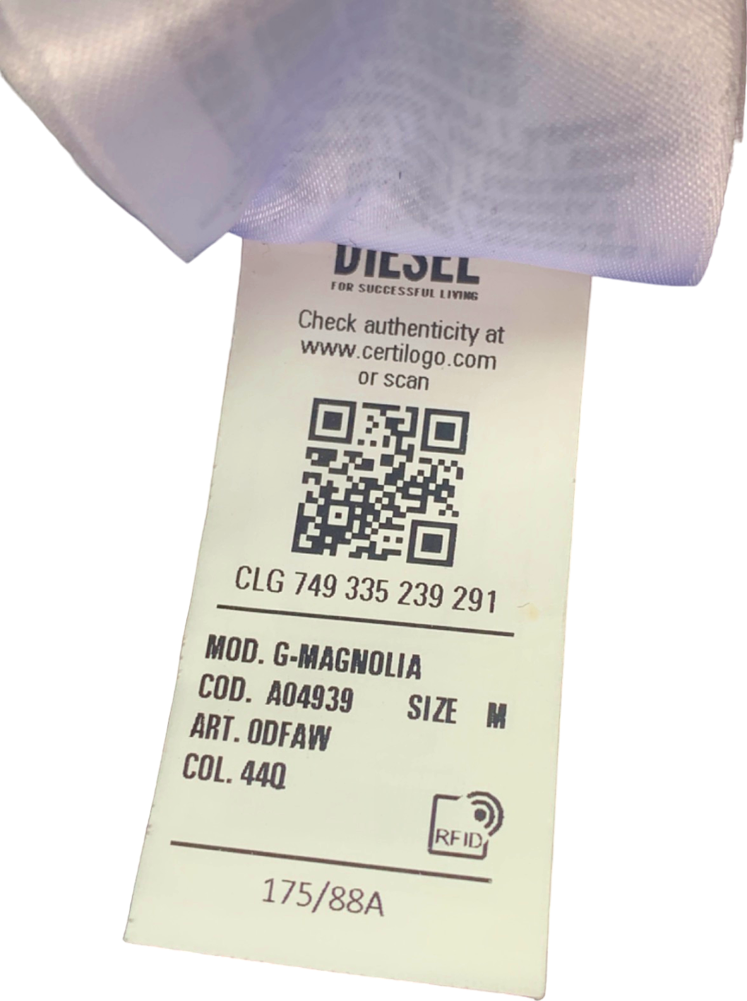 Diesel Red G-Magnolia Coated Jacket UK M