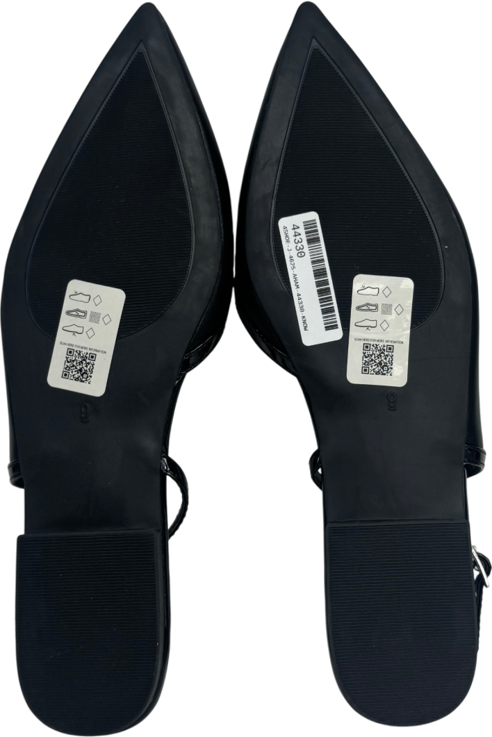 ASOS Black Lane Slingbackk Ballet Flats UK 9 EU 42 👠
