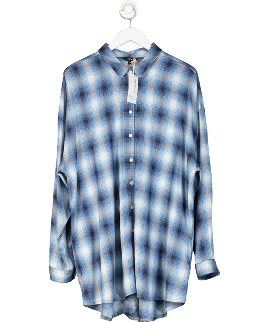 Next Blue Checked Shirt UK 20