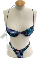 White Fox Blue Going Costal Bikini Set UK XS