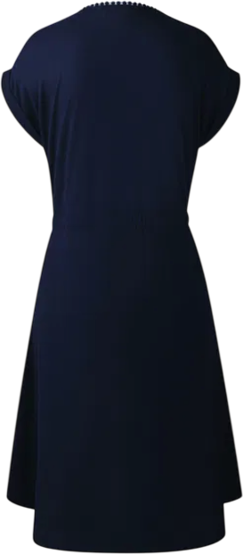 ME + EM Blue Navy Blue drawstring Summer Dress UK 12