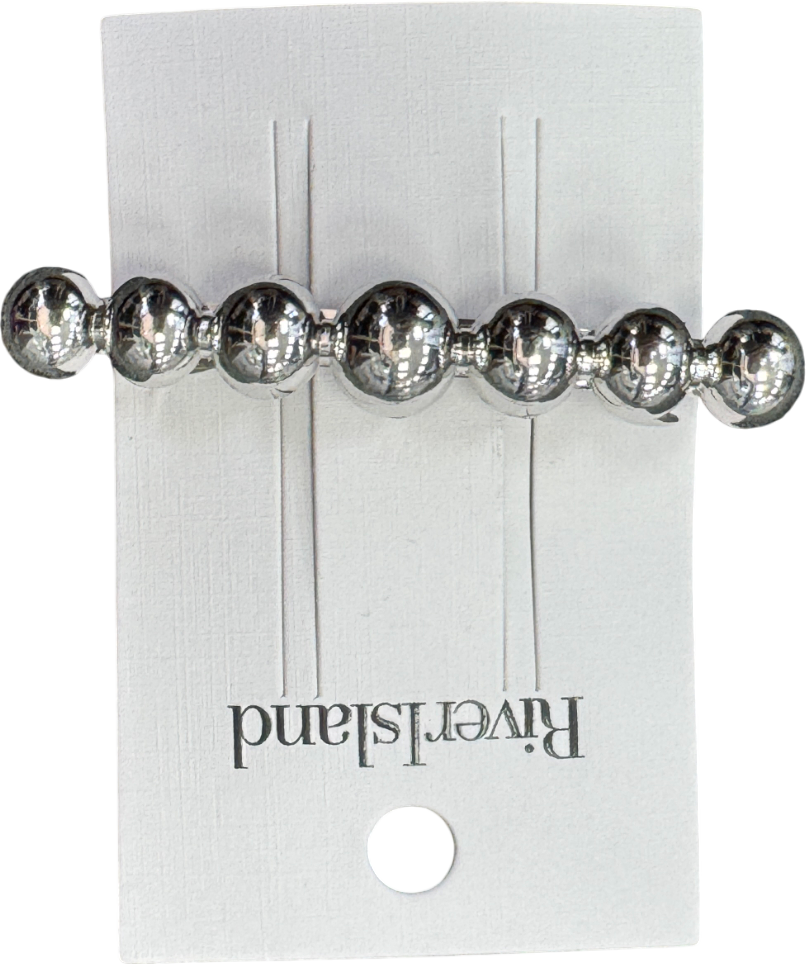 River Island Metallic Silver Bobble Hair Slide
