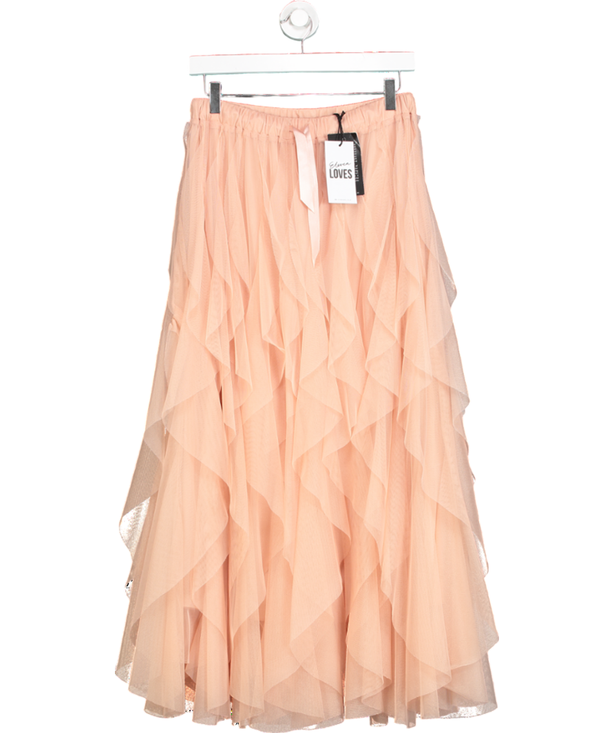 Eleven Loves Pink Iris Tulle Maxi Skirt UK M/L