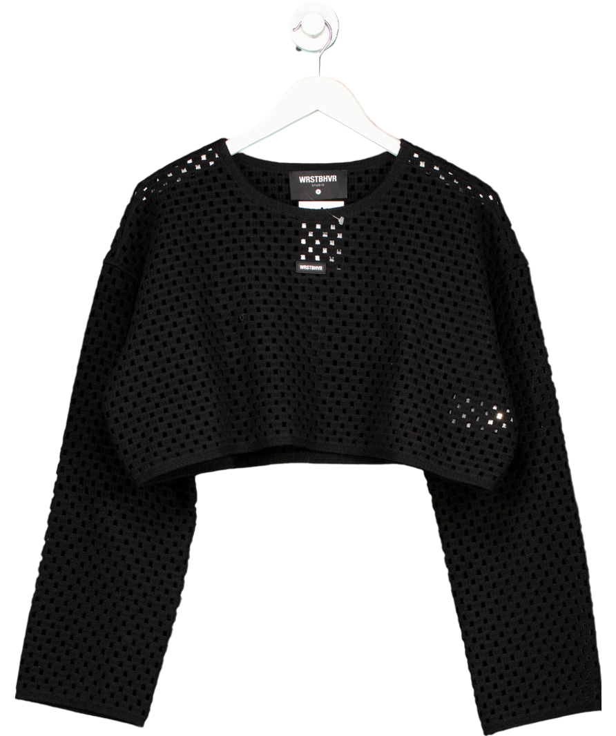 WRSTBHVR Black Lotta Open Knit Seeater UK S