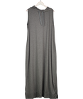Grey Sleeveless Hoodie Maxi Dress UK XXL