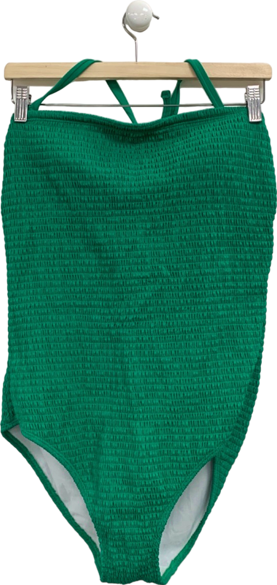 Boden Green Textured Swimsuit UK 18