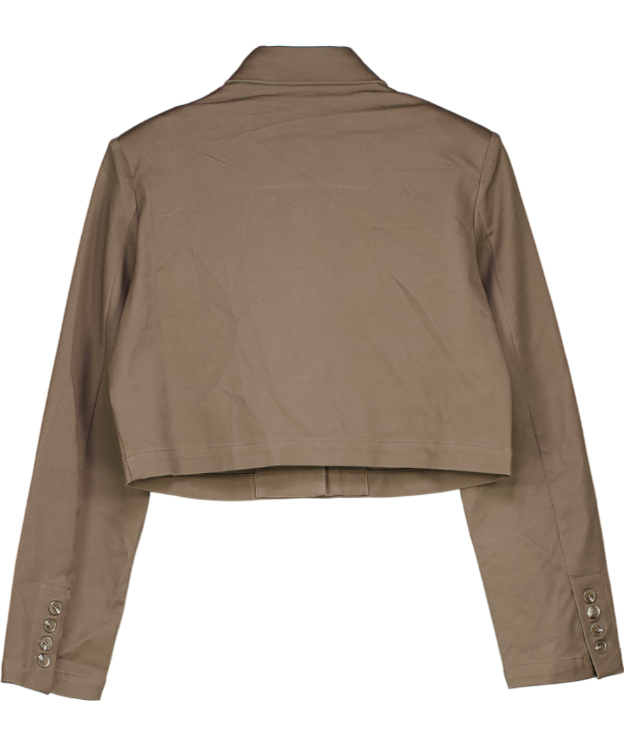 PRETTY LAVISH Green Boxy Utility Shirt UK 8