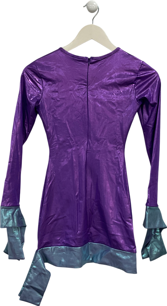 Fashion Nova Purple Detective Damsel Four Piece Costume Set UK XS/S