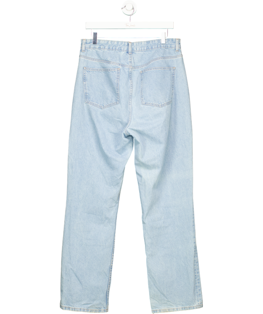 ASOS Blue Ember Low Rise Wide Leg Jeans In Bleach W32