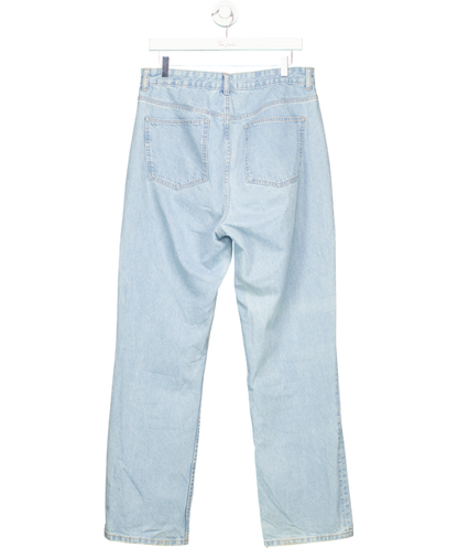 ASOS Blue Ember Low Rise Wide Leg Jeans In Bleach W32