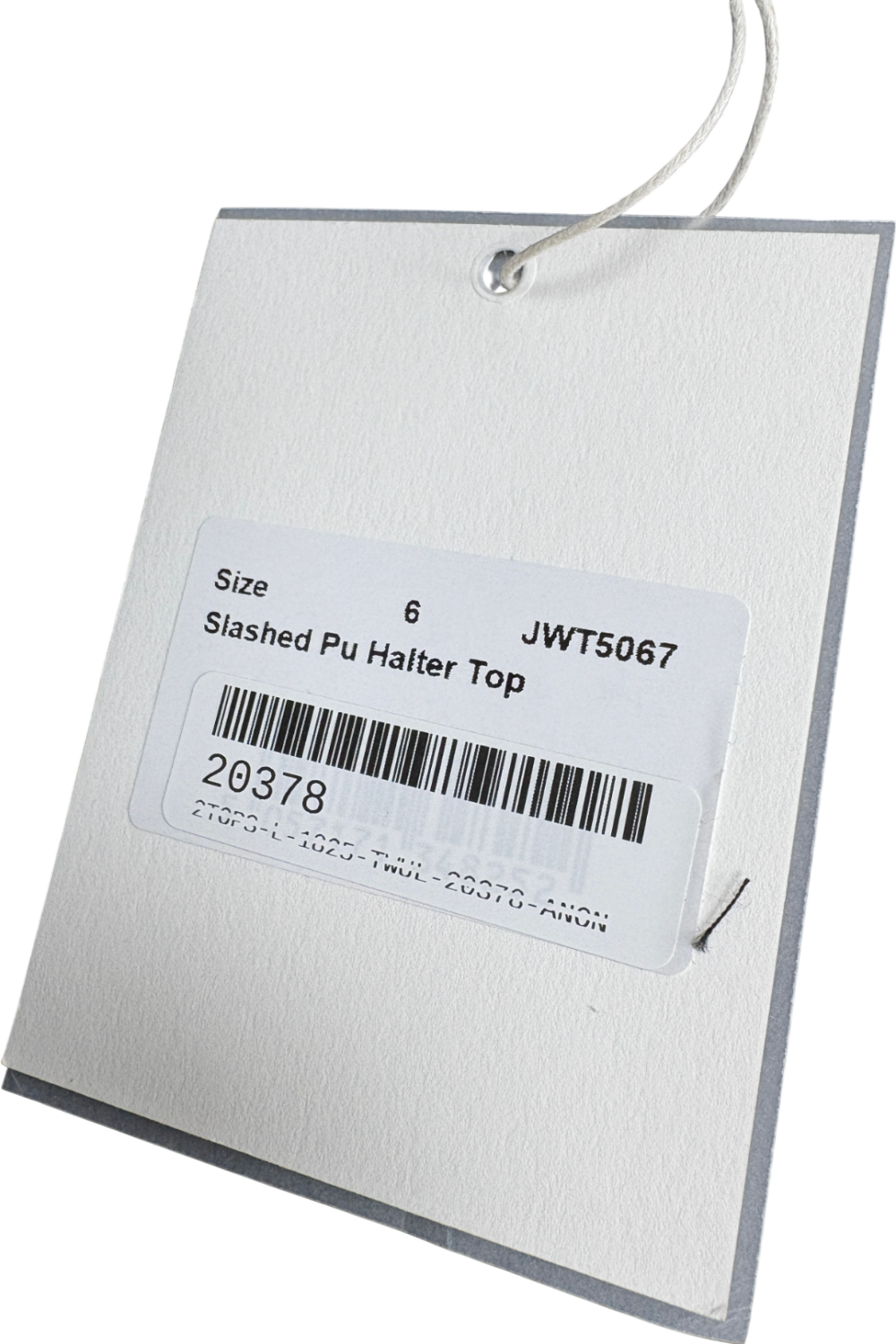 Jaded London Black Slashed Pu Halter Open Back Stretch Woven Top UK 6