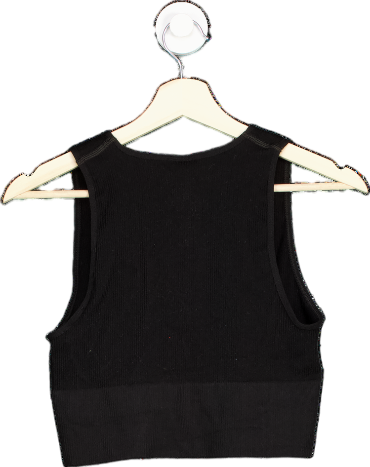 Urban Outfitters Black Ribbed Cropped Vest Top M