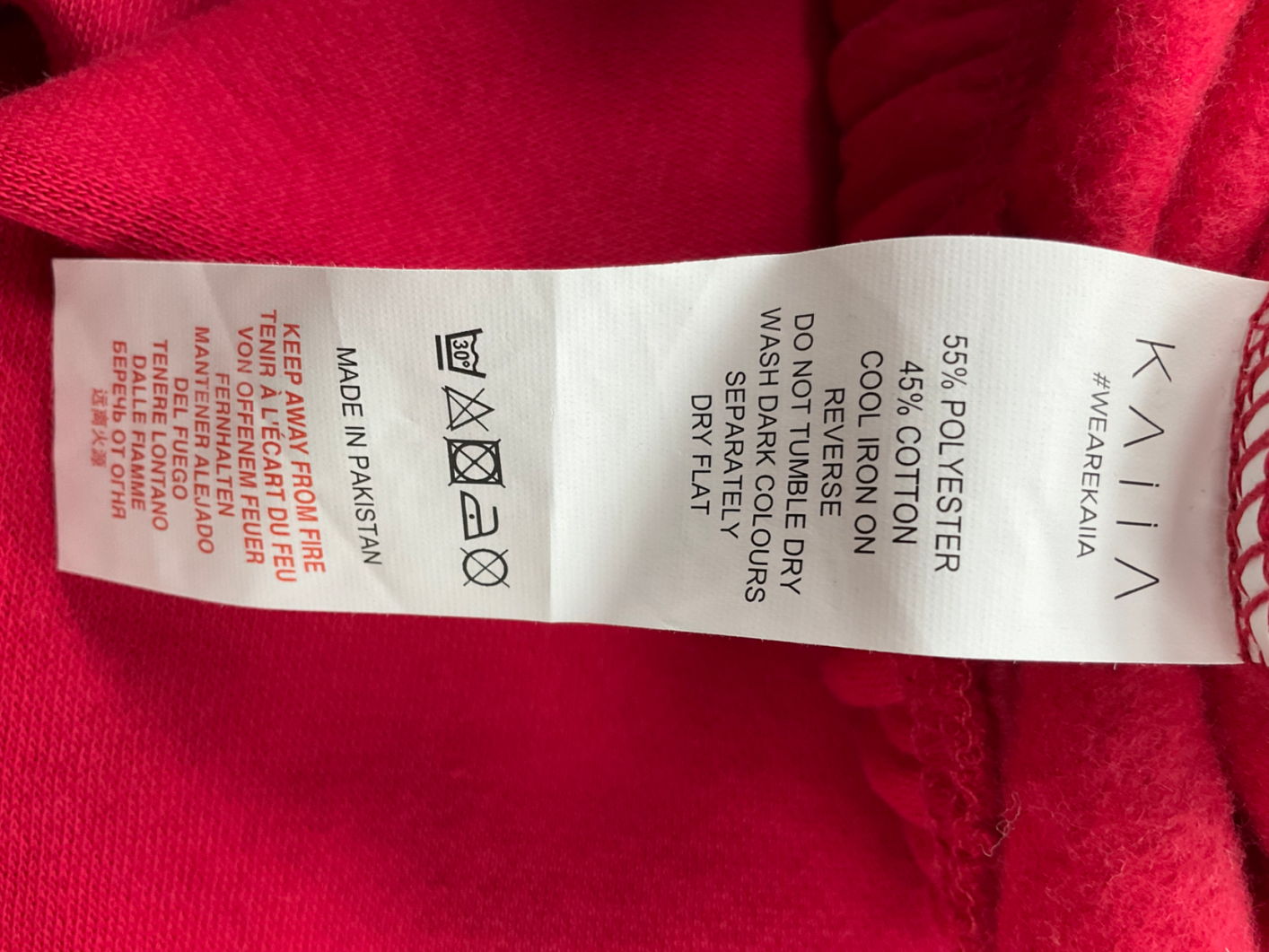 Kaiia the label Red Bubble Logo Zip Through Hoodie UK 14