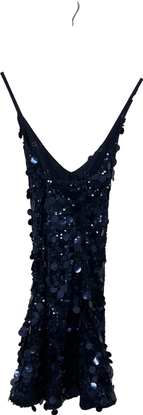 Cider Blue Sequin Mini Dress UK XXS