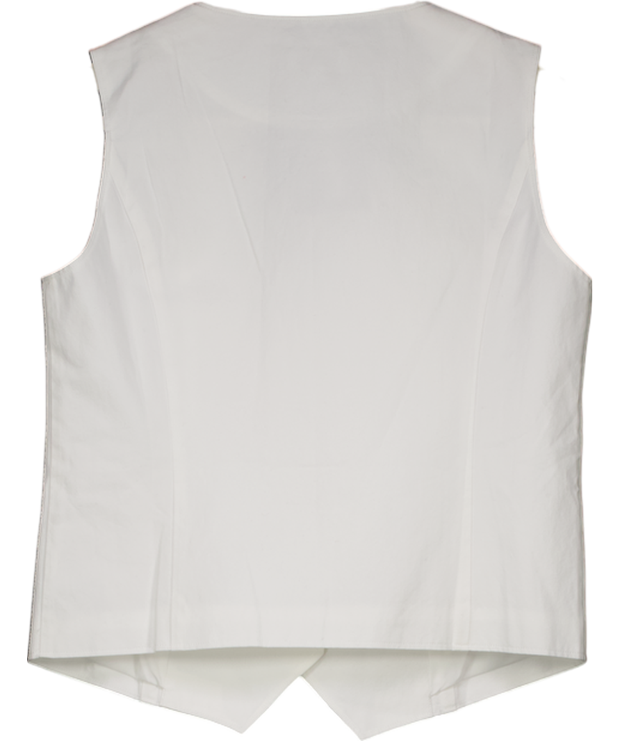 Petite Studio NYC White Bridgett Vest Waistcoat UK S