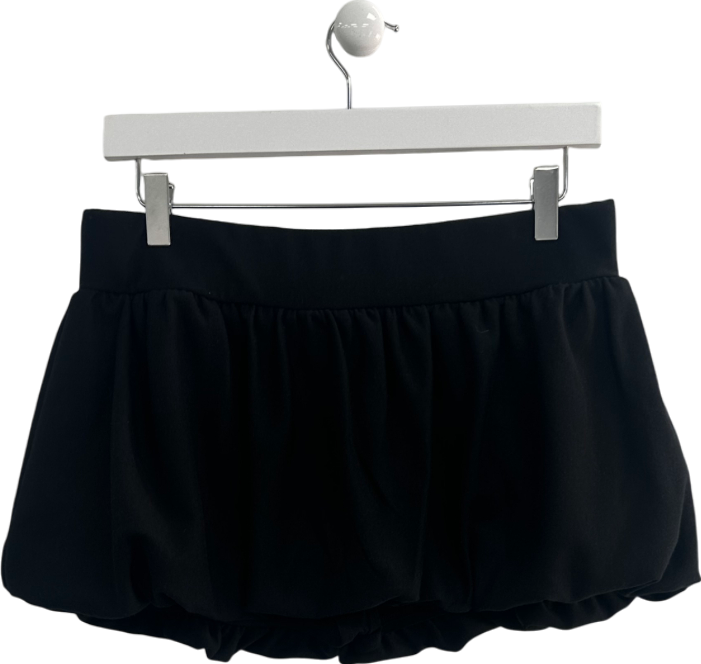 Silence + Noise Black Delaney Bubble Mini Skirt UK M