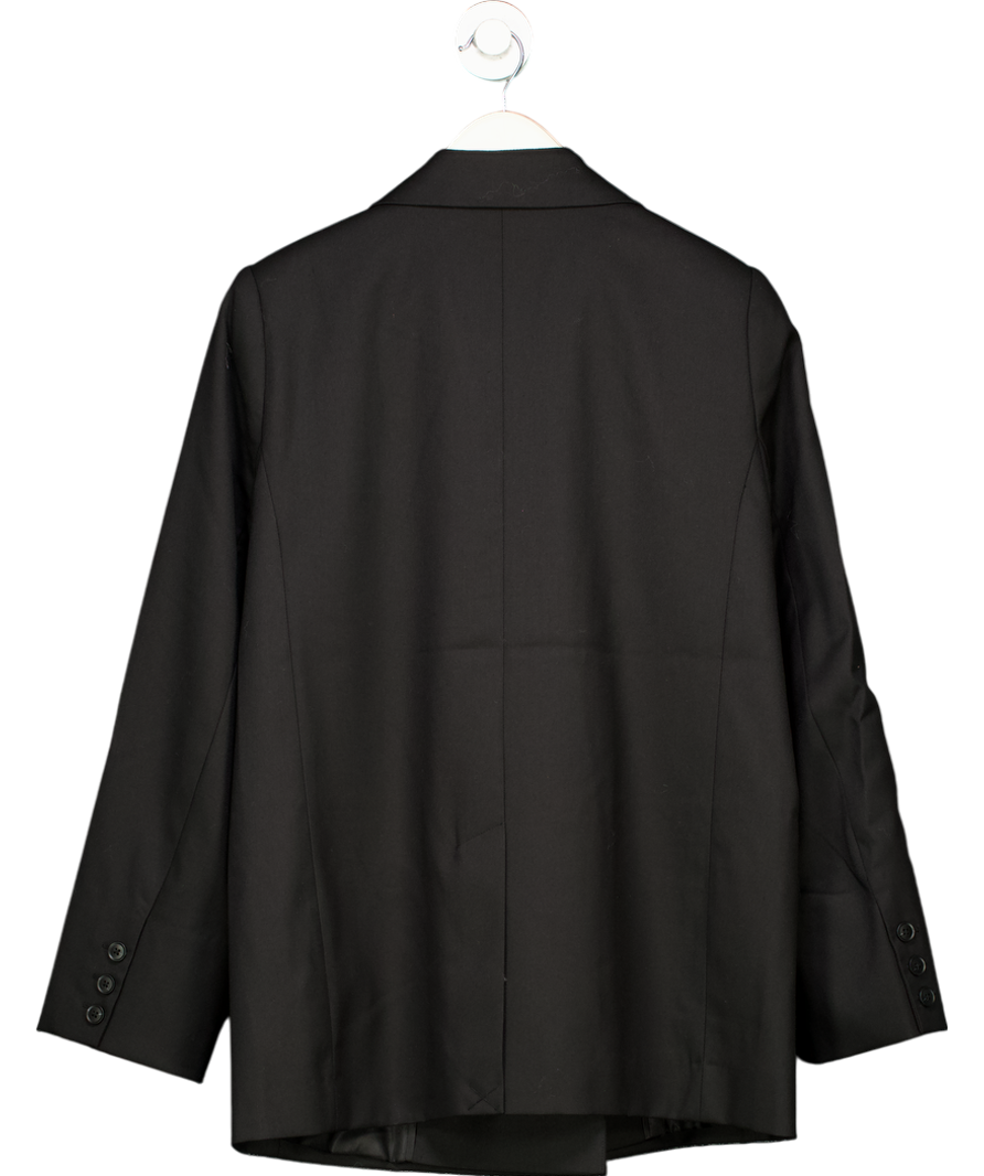 Nobody's Child Black Double Breasted Wool Blend Blazer UK 8