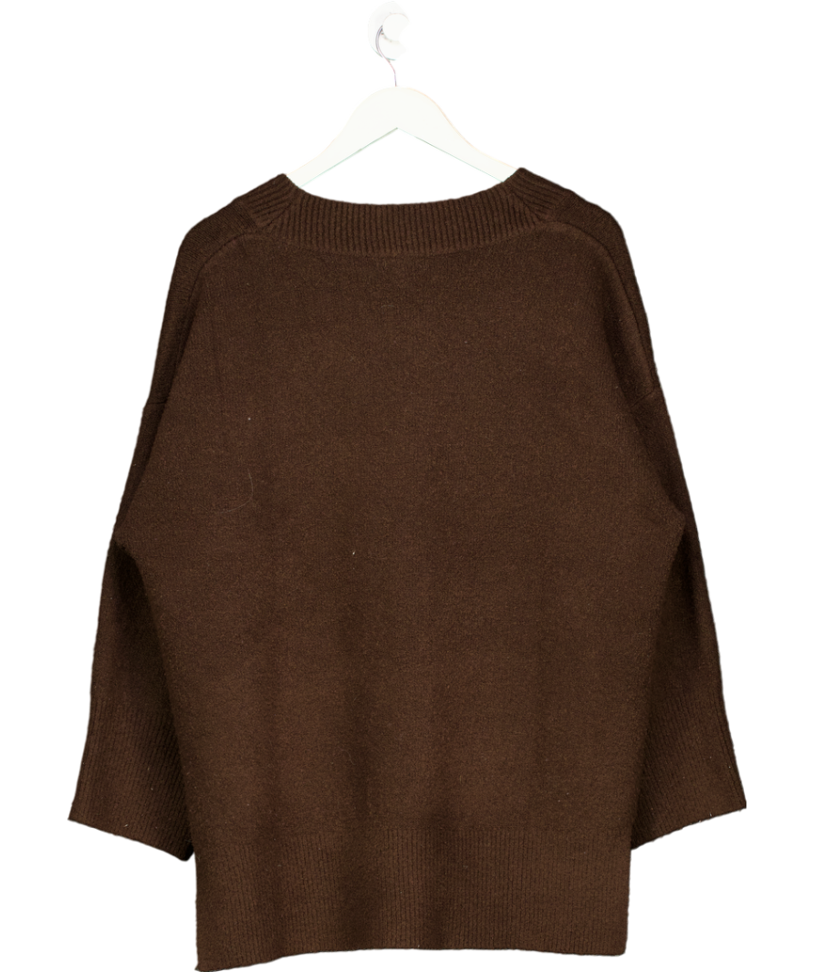 PRETTY LAVISH Brown Myla Oversized Jumper UK XS