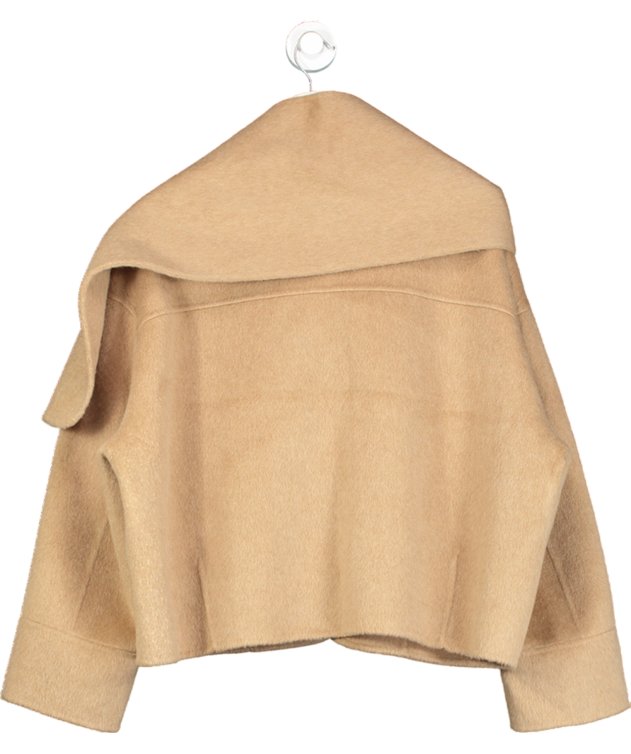 MAMU Studio Beige Sloane Short Wool & Cashmere Tan Coat One Size