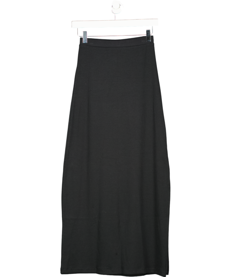 MANGO Black Midi Skirt UK S