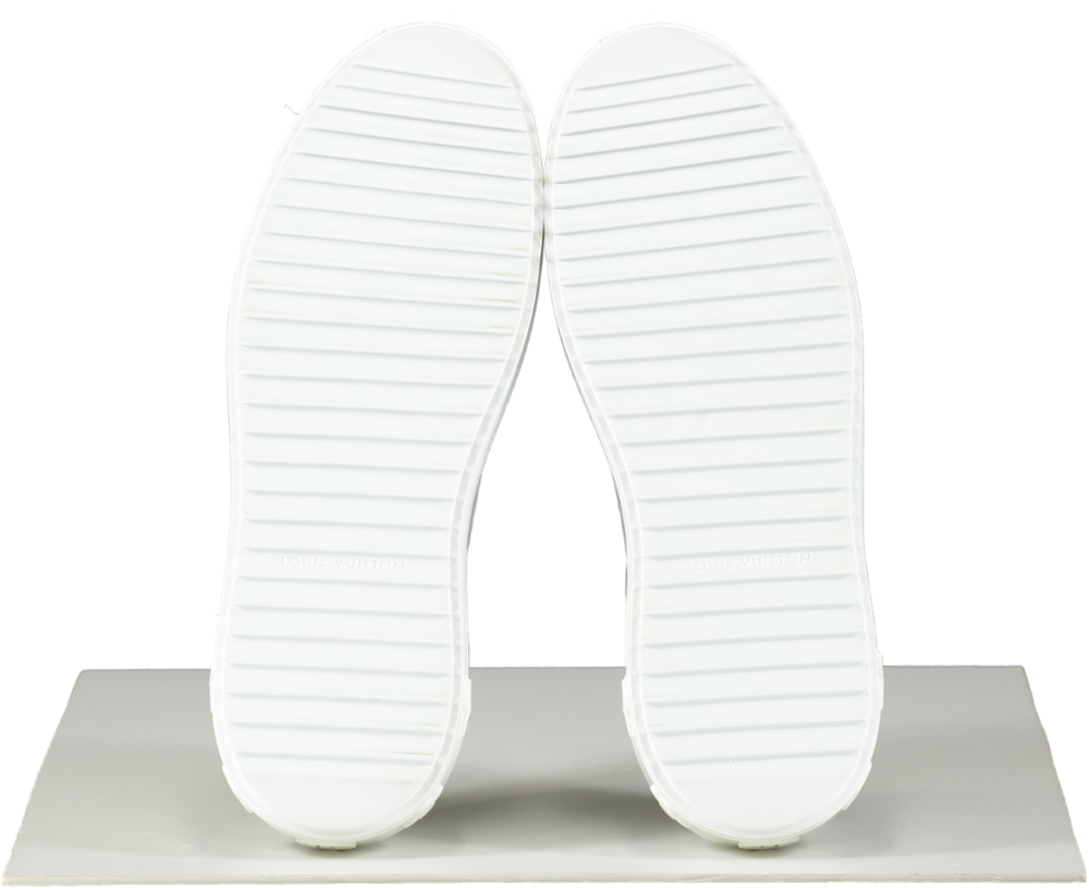 Louis Vuitton White Embossed crystal Logo Time Out Sneaker UK 4.5 EU 37.5 👠