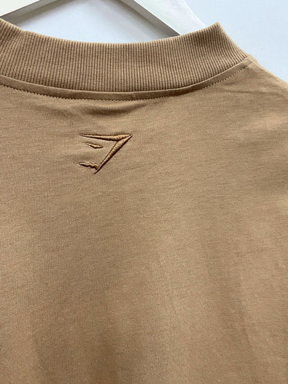 Gymshark Brown GSLC Cropped Sweatshirt UK M