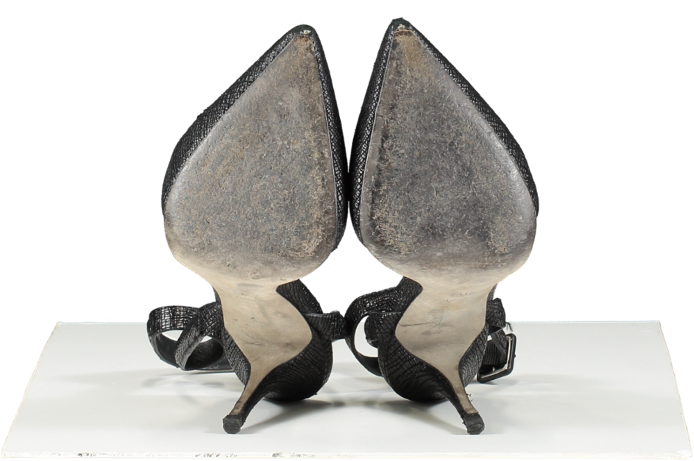 Alexander Wang Black Stiletto Strappy Pumps UK 8 EU 41 👠