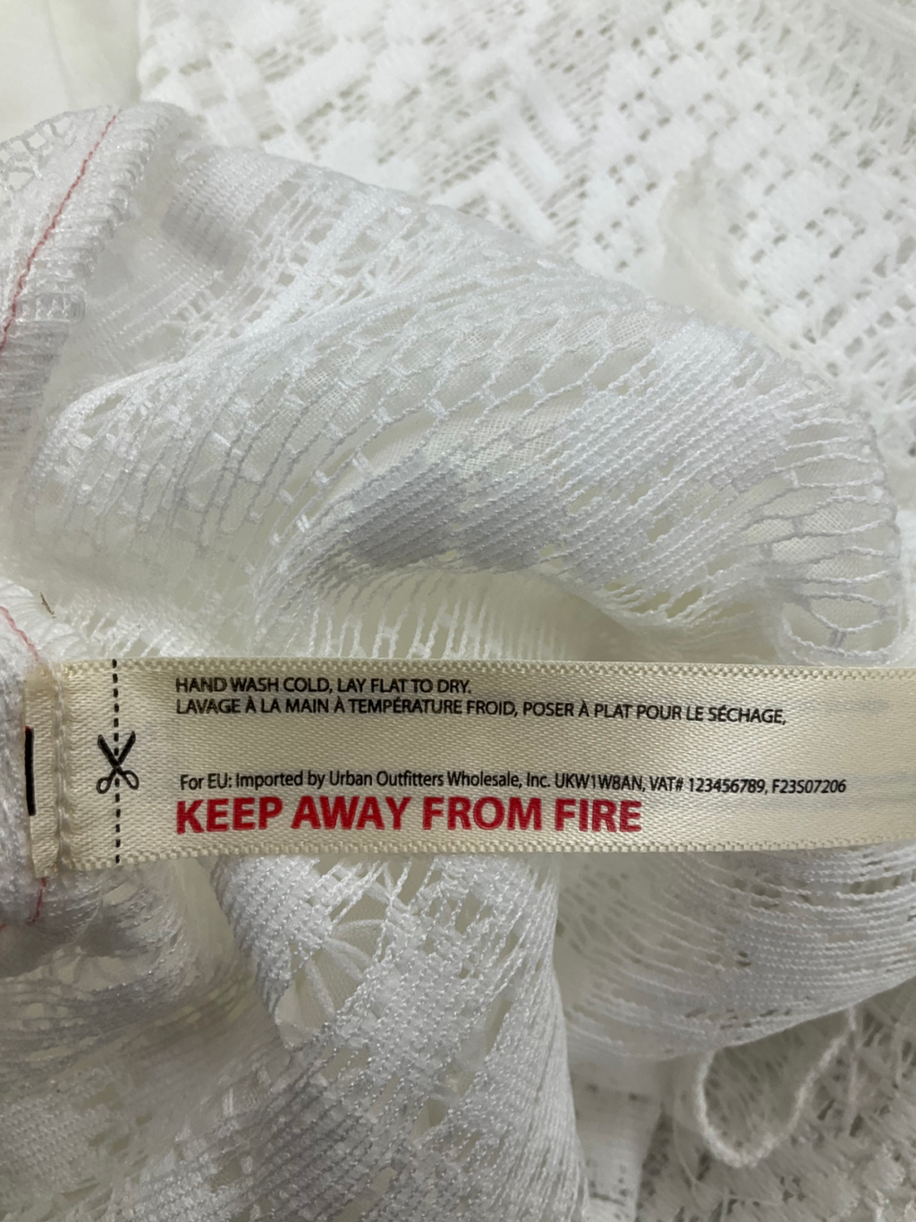 Free People White Lace Frill Mini Dress UK XS