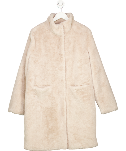 Issy London Beige Bette Coat Vegan Faux Soft Pile Fur UK L