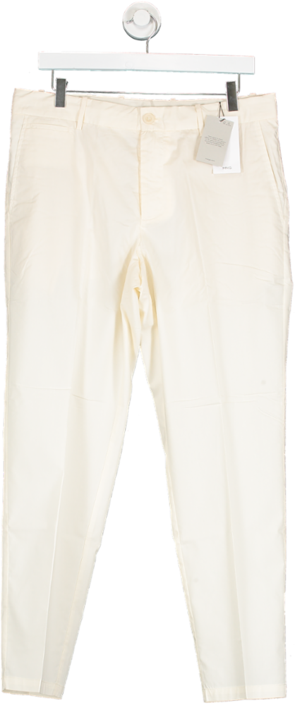 MANGO Cream Cotton Chino Trousers BNWT W32