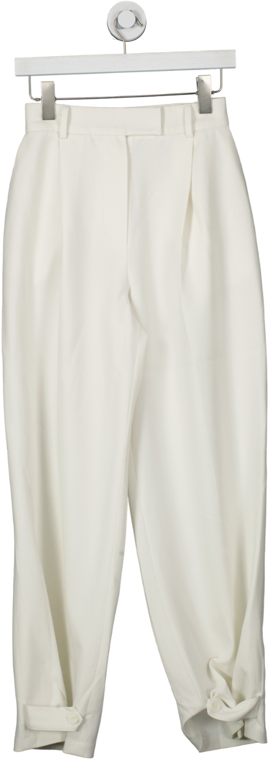 The Frankie Shop White Pleated Len Strap Trousers UK XS