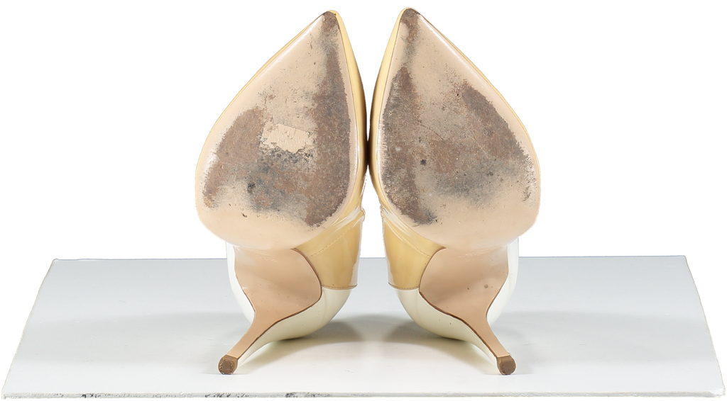 Versace Beige Two Tone Patent Stiletto UK 3.5 EU 36.5 👠